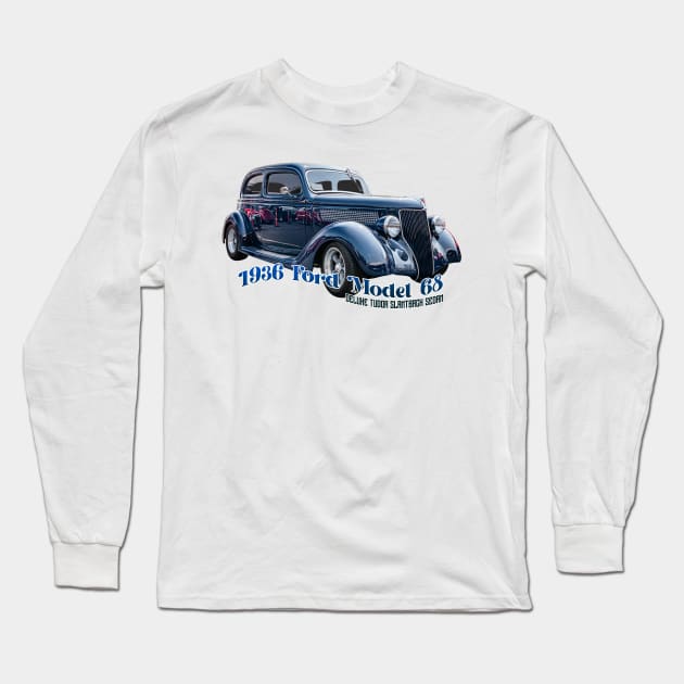 1936 Ford Model 68 Deluxe Tudor Slantback Sedan Long Sleeve T-Shirt by Gestalt Imagery